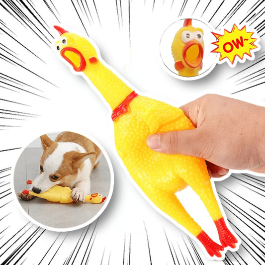 Screamy™  Funny Screaming Chicken Chew Toy